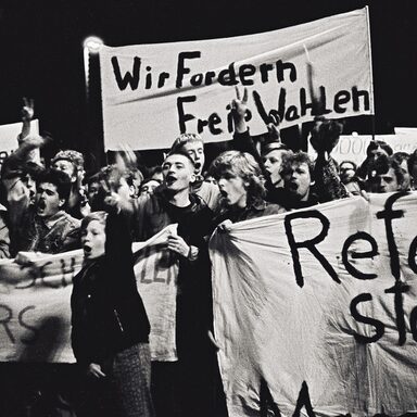 Montagsdemonstration in Leipzig 1989