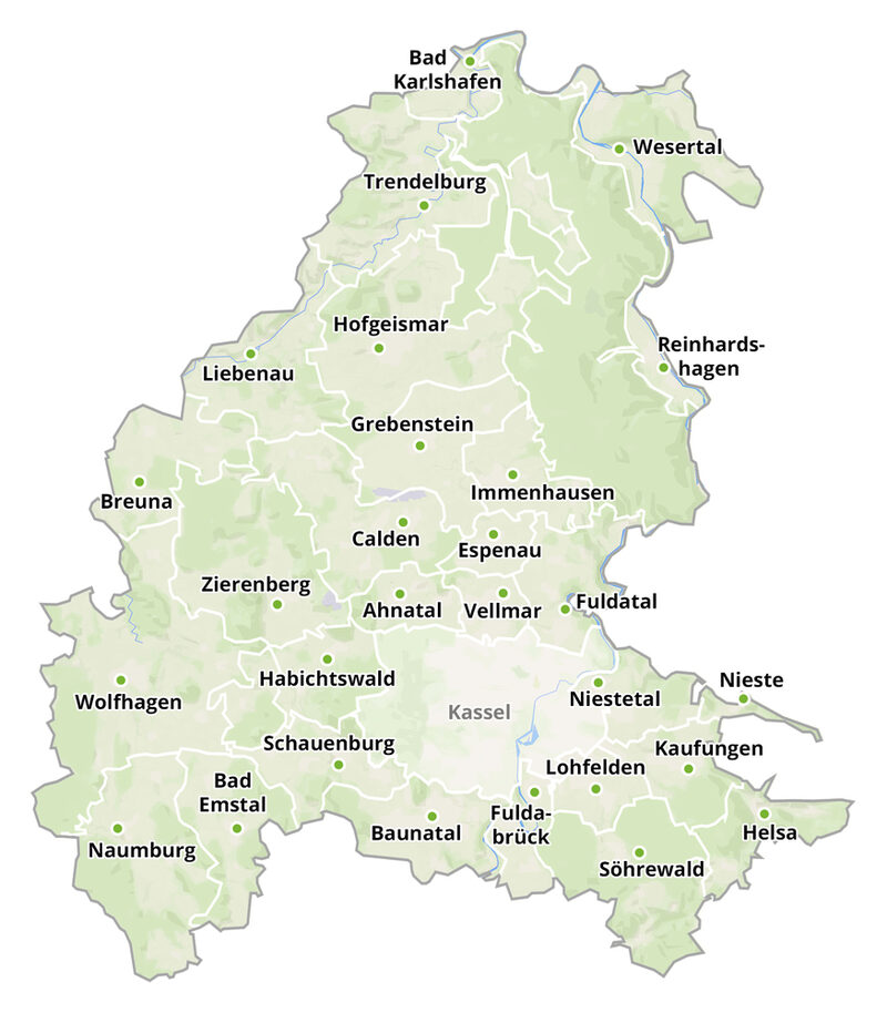Karte Landkreis Kassel