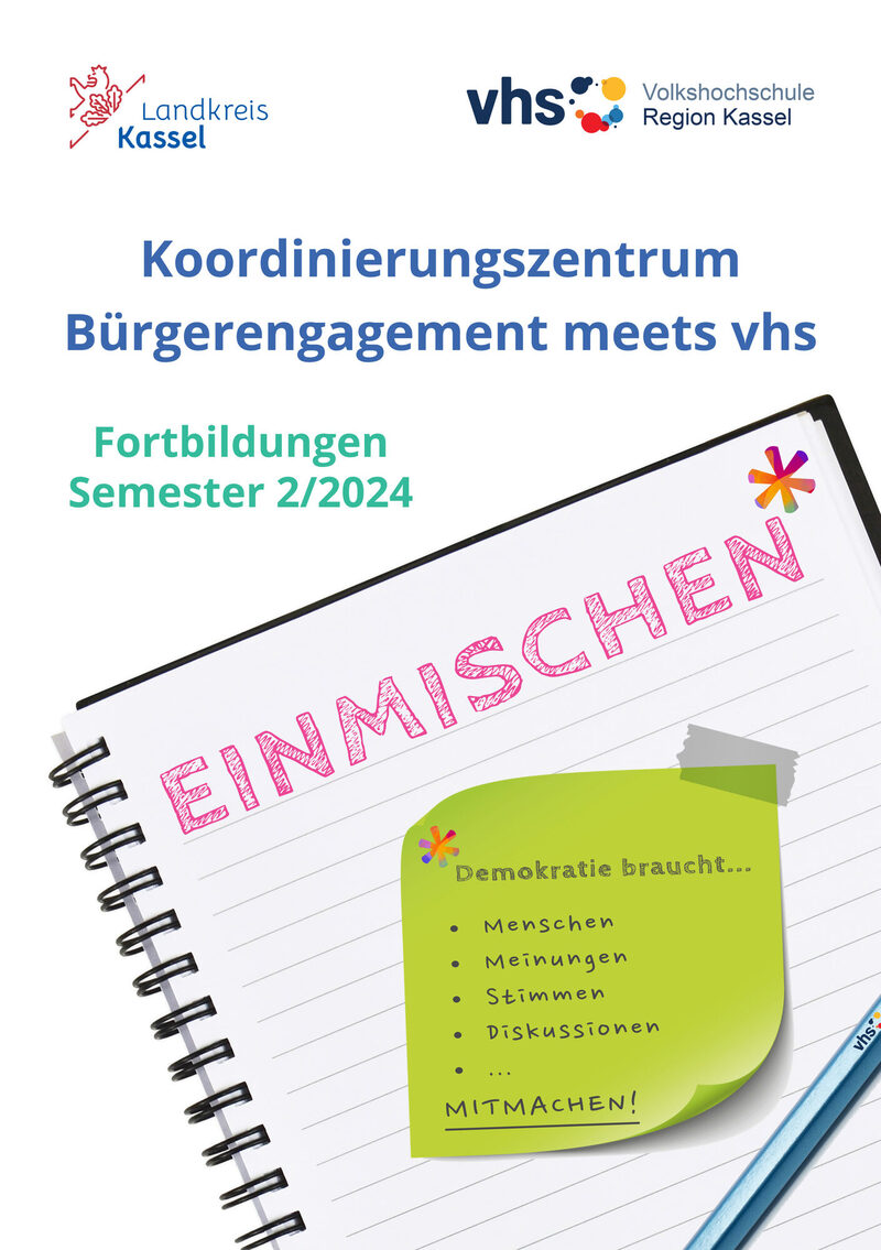 Bürgerengagement meets vhs - Fortbildungen Semester 02/2024
